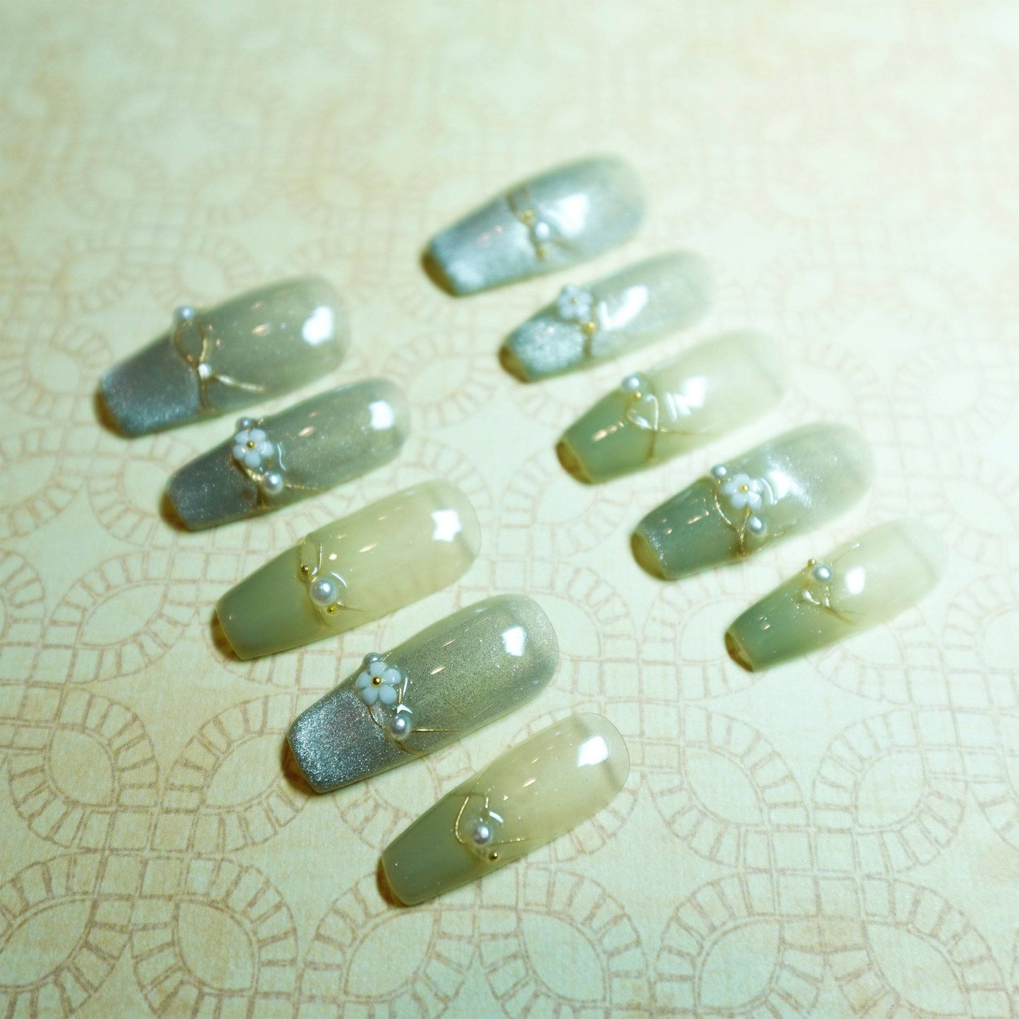 Misty Forest Green Cat Eye - Luwanery