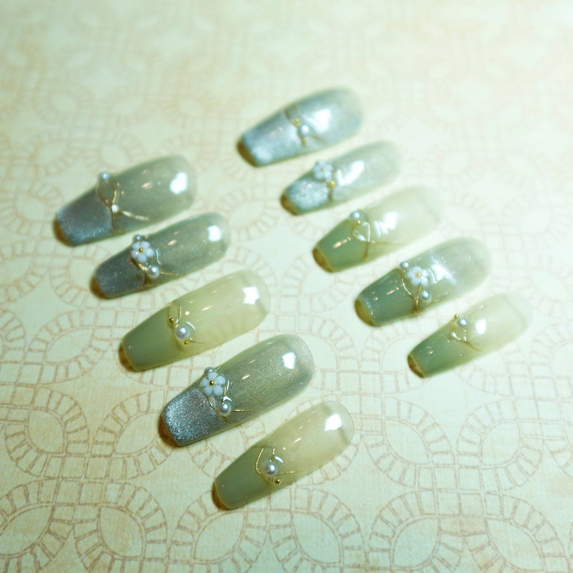 Misty Forest Green Cat Eye - Luwanery