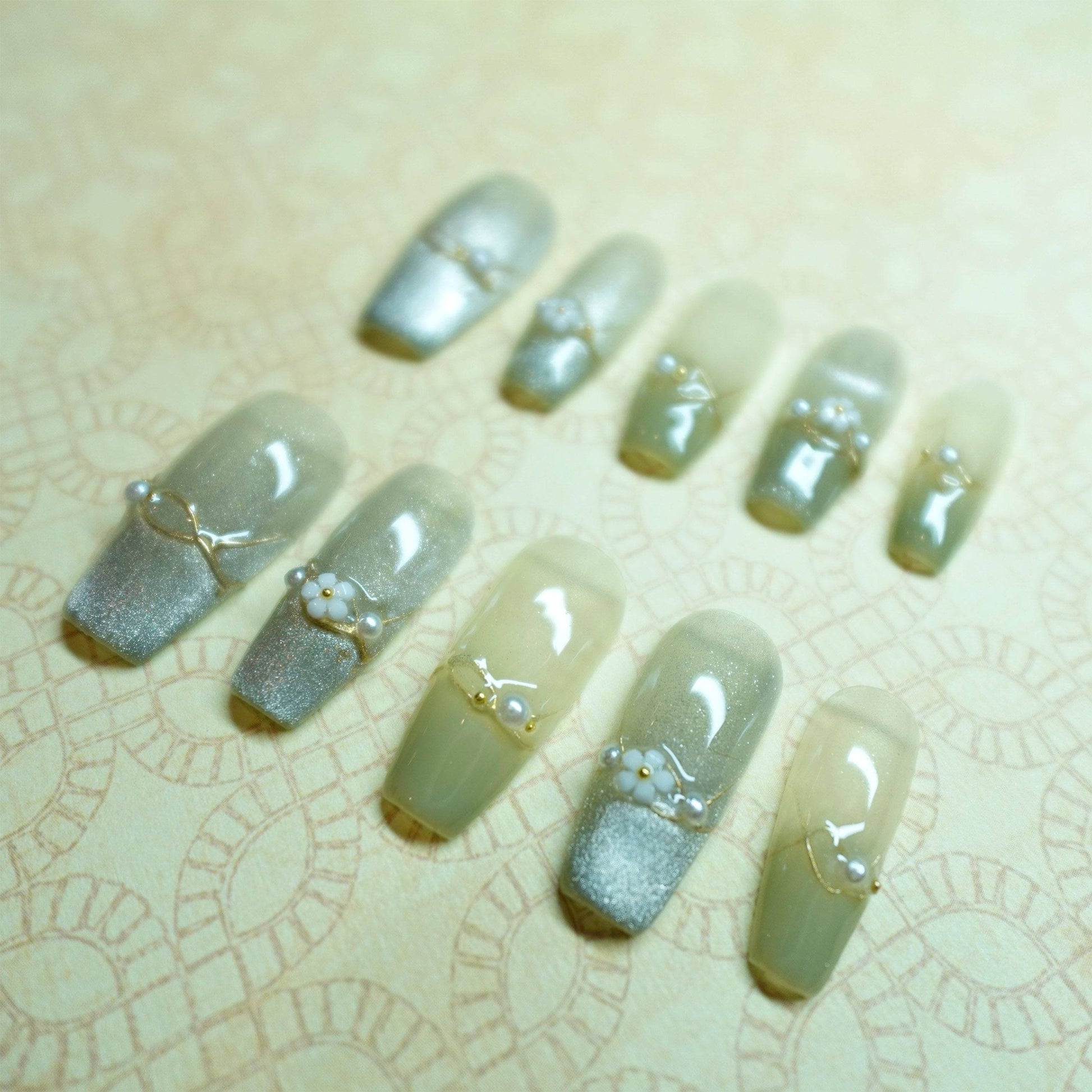 Misty Forest Green Cat Eye - Luwanery