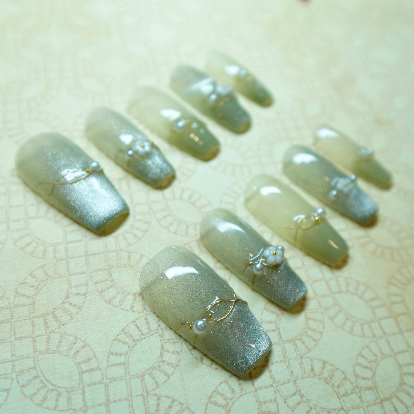 Misty Forest Green Cat Eye - Luwanery