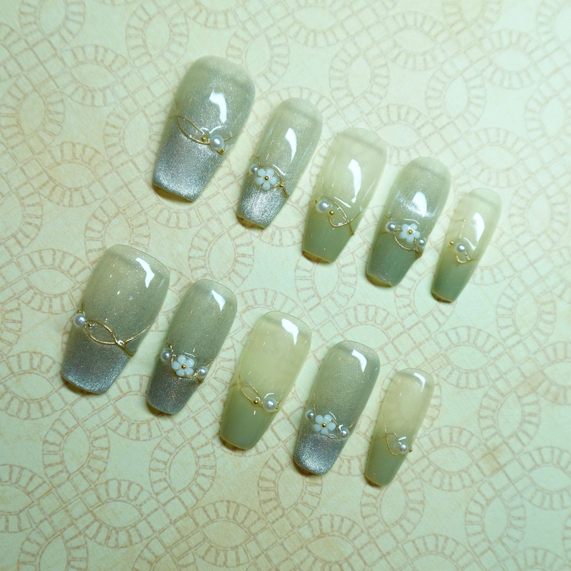 Misty Forest Green Cat Eye - Luwanery